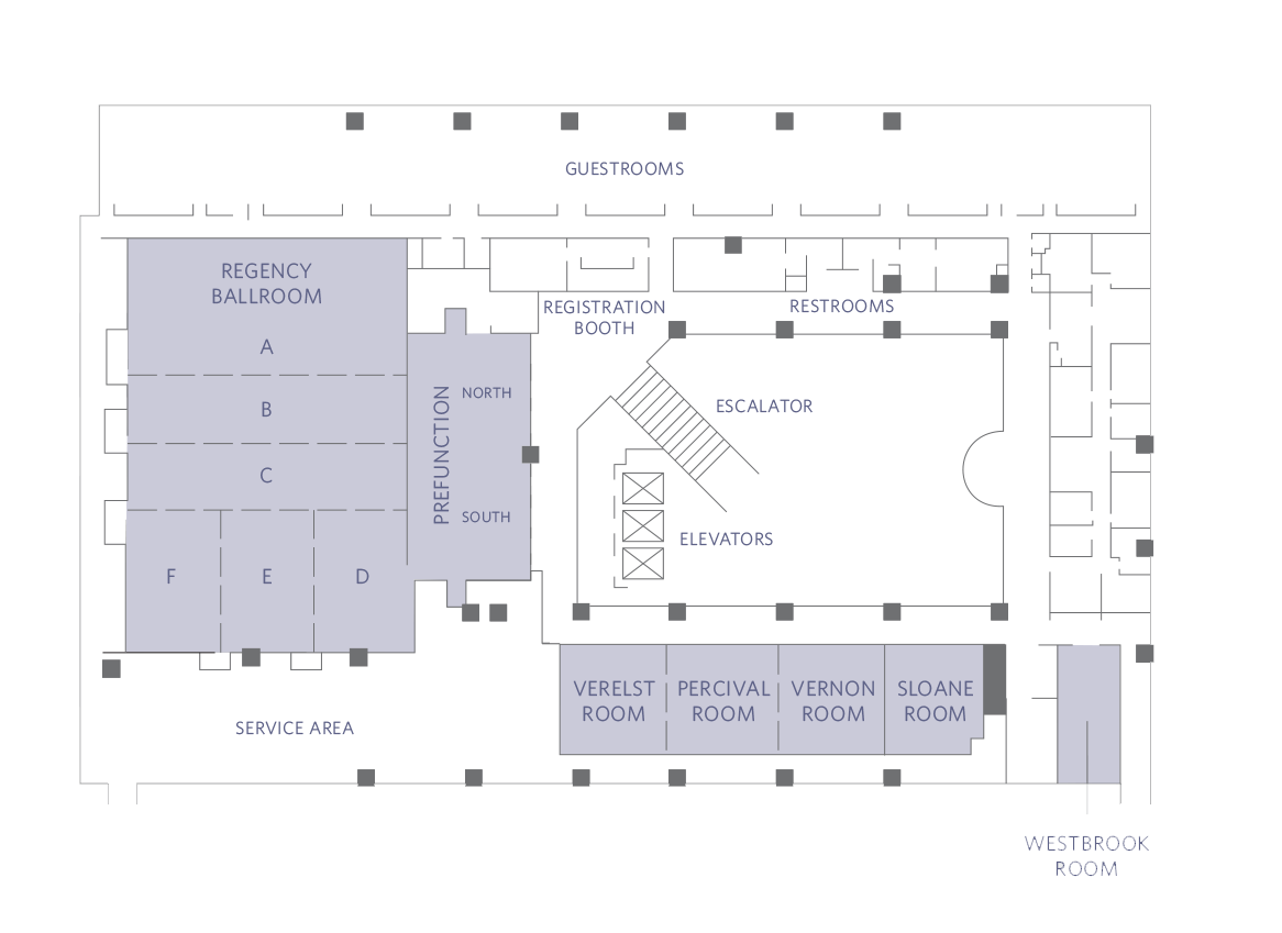 Hyatt Regency Map - Second Level