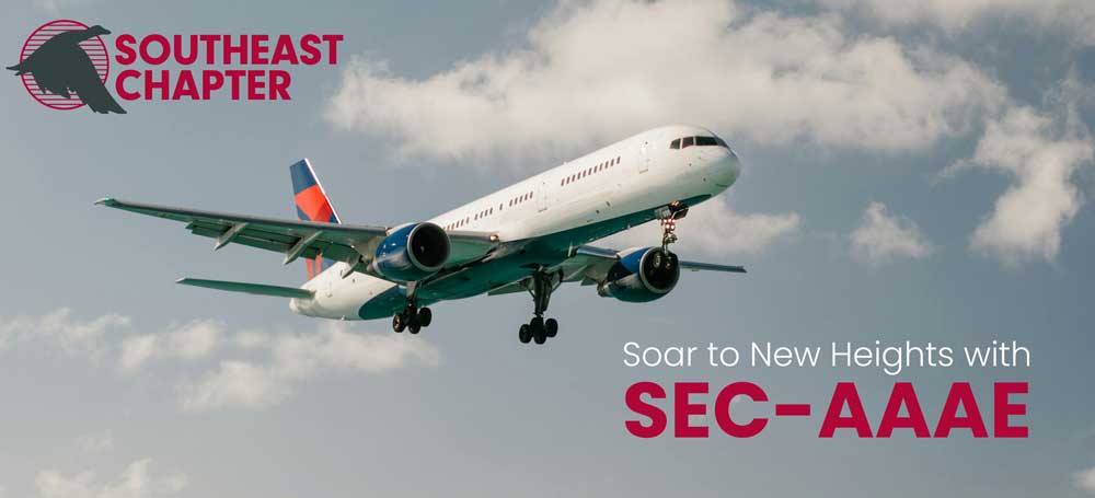 Photo with airliner used as SEC-AAAE banner graphic